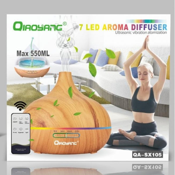 Difusor de Aromas Ultrassónico com Luz LED - QA-SX105