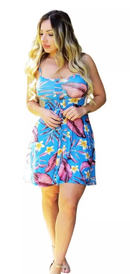 Vestido Curto Florido