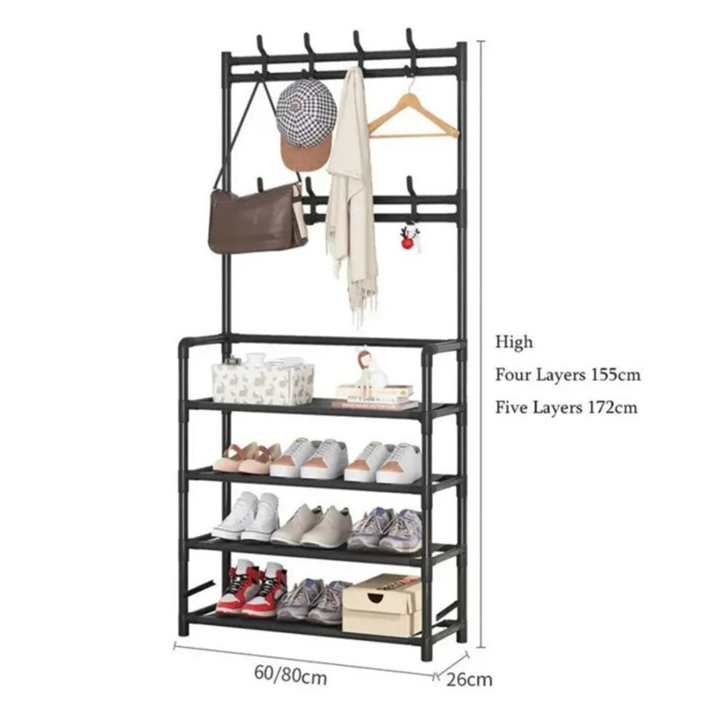 Cabide Organizador Multifuncional com Prateleiras