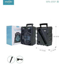 Coluna Bluetooth 8" com Microfone e Luz LED 10W