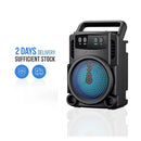 Coluna Bluetooth 3" GTS-1360 com Rádio FM e Luz LED