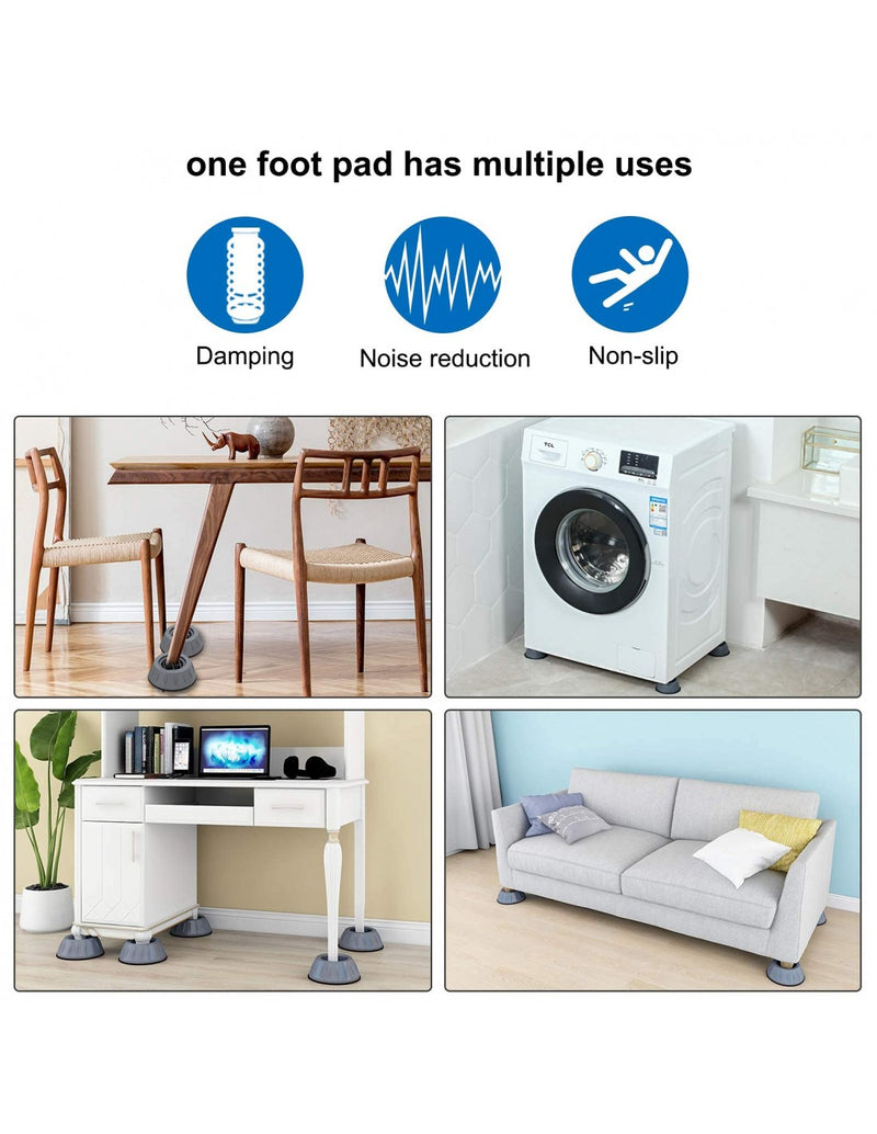 Conjunto de Pés Anti Vibração para Máquinas 4Pcs