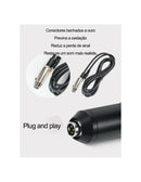 Conjunto Microfone Condensador e Placa de Som QA-T606