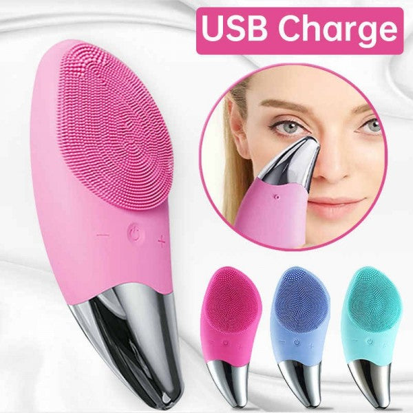 Escova Facial de Limpeza Sónica com Carregamento USB