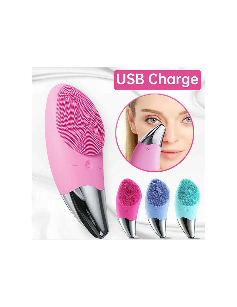 Escova Facial de Limpeza Sónica com Carregamento USB