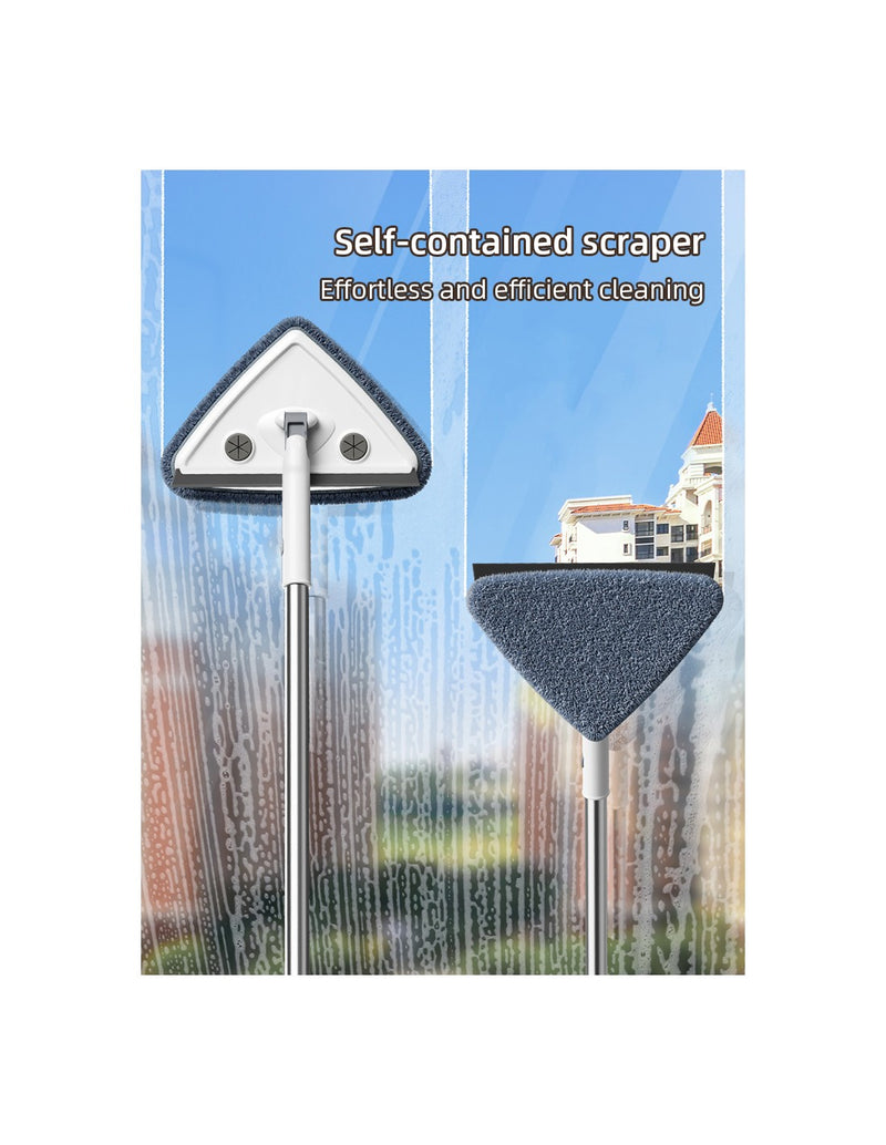 Esfregona de Limpeza Telescópico Triangular c/ Raspador