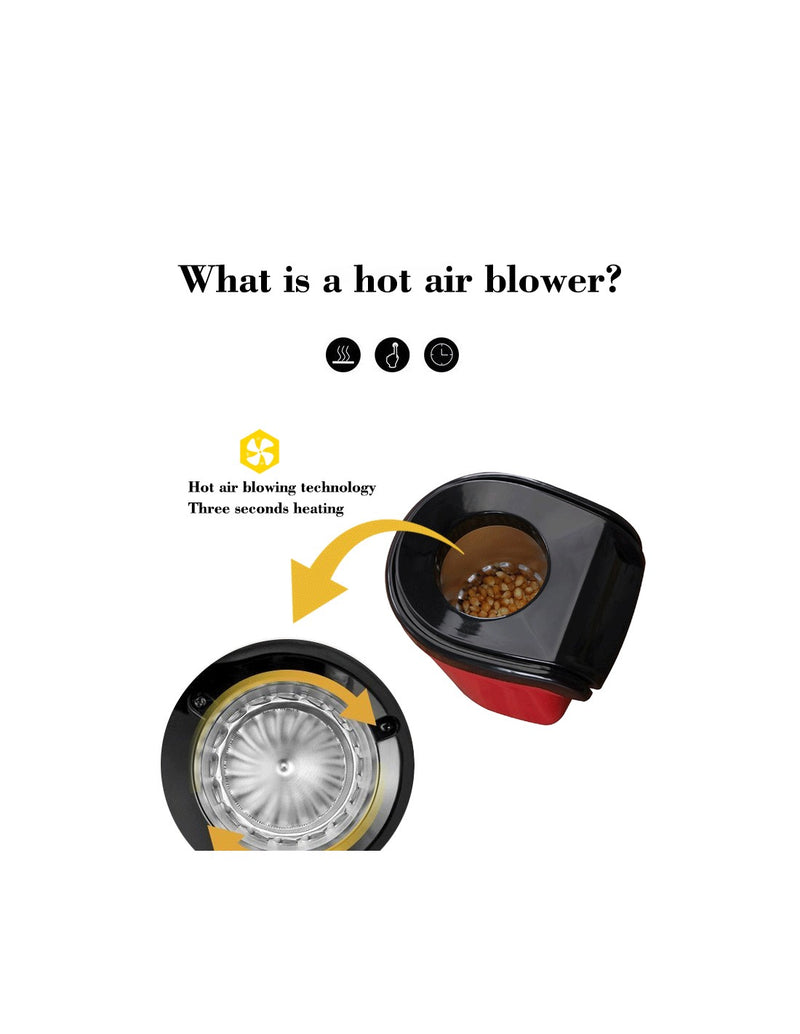 Máquina de Fazer Pipocas a Ar Quente QA-B33 1200w