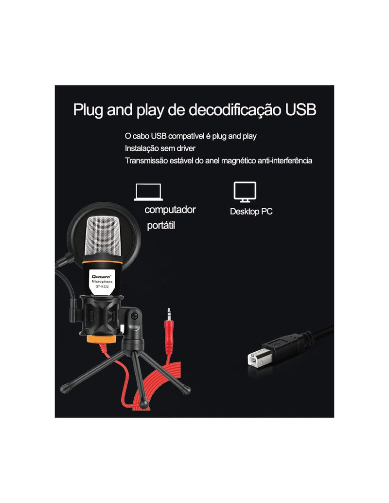 Microfone Condensador QA-T598