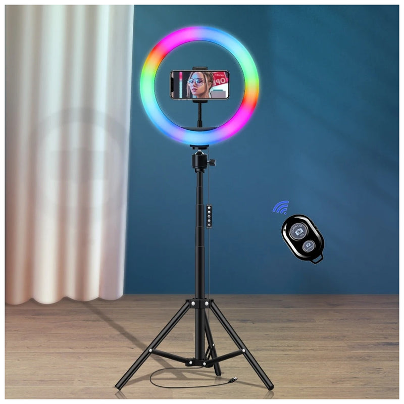 Ring Light RGB c/ Tripé Suporte