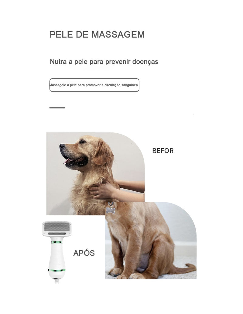 Secador e Escova para Animais QA-T622