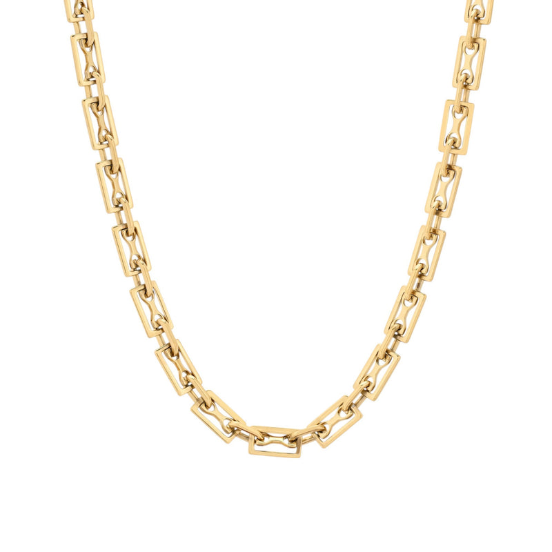 Colar em aço retângulos